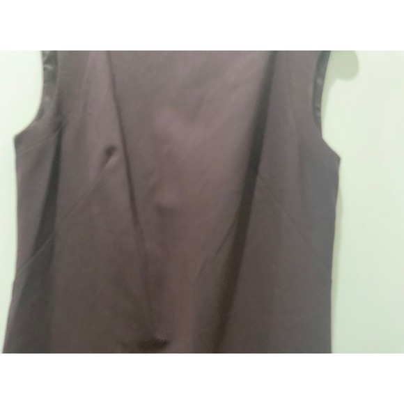 Theory Sleeveless Square Neck Sheath Dress Dark Brown Size 6 - Picture 4 of 9
